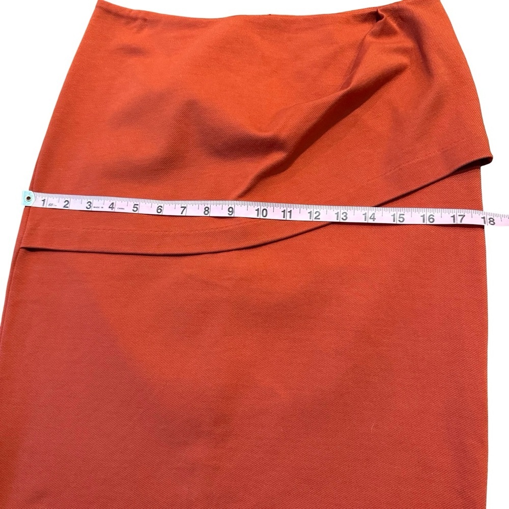 CAbi Orange Overlay Ponte Knit Pencil Skirt - Picture 5 of 9